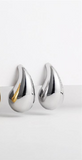 Chunky Dome Drop Earrings For Women Glossy Thick Teardrop Earrings Dupes Lightweight Hoops