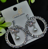 imported-elegant-earrings-in-multiple-design-floral-hoop-floral-crystal-radiant-princess-dazzling-hoop-starburst-pearl-crystal-hoop-designs-best-quality-earrings-for-girls-women - 1